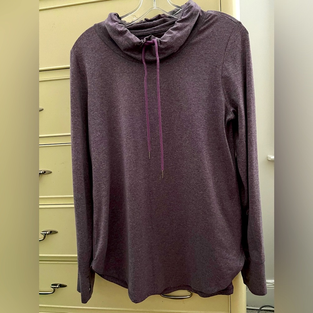Pullover soft purple cowl withh drawstring in size S